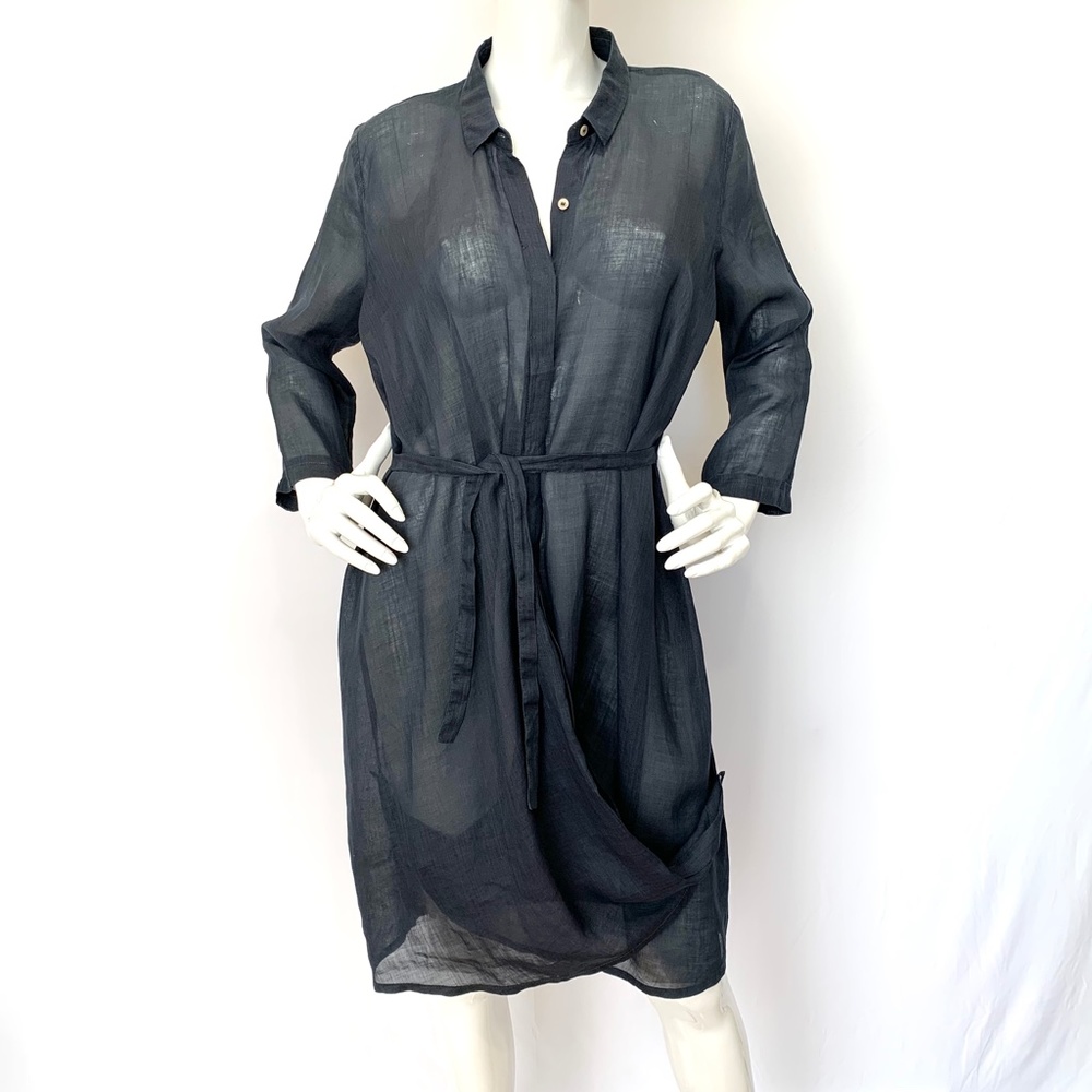 Annette Görtz Black Oversized Belted Button Down ShirtDress - Picture 4 of 12